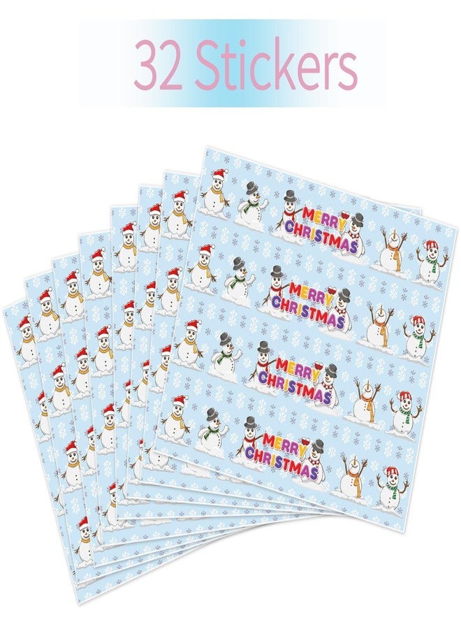 Maicaiffe Merry Christmas Water Bottle Stickers, Hello Winter Snowman Snowflake Water Bottle Label, Happy Holiday Party Decorations, Christmas Theme Party Supplies 32 Stickers - Image 3